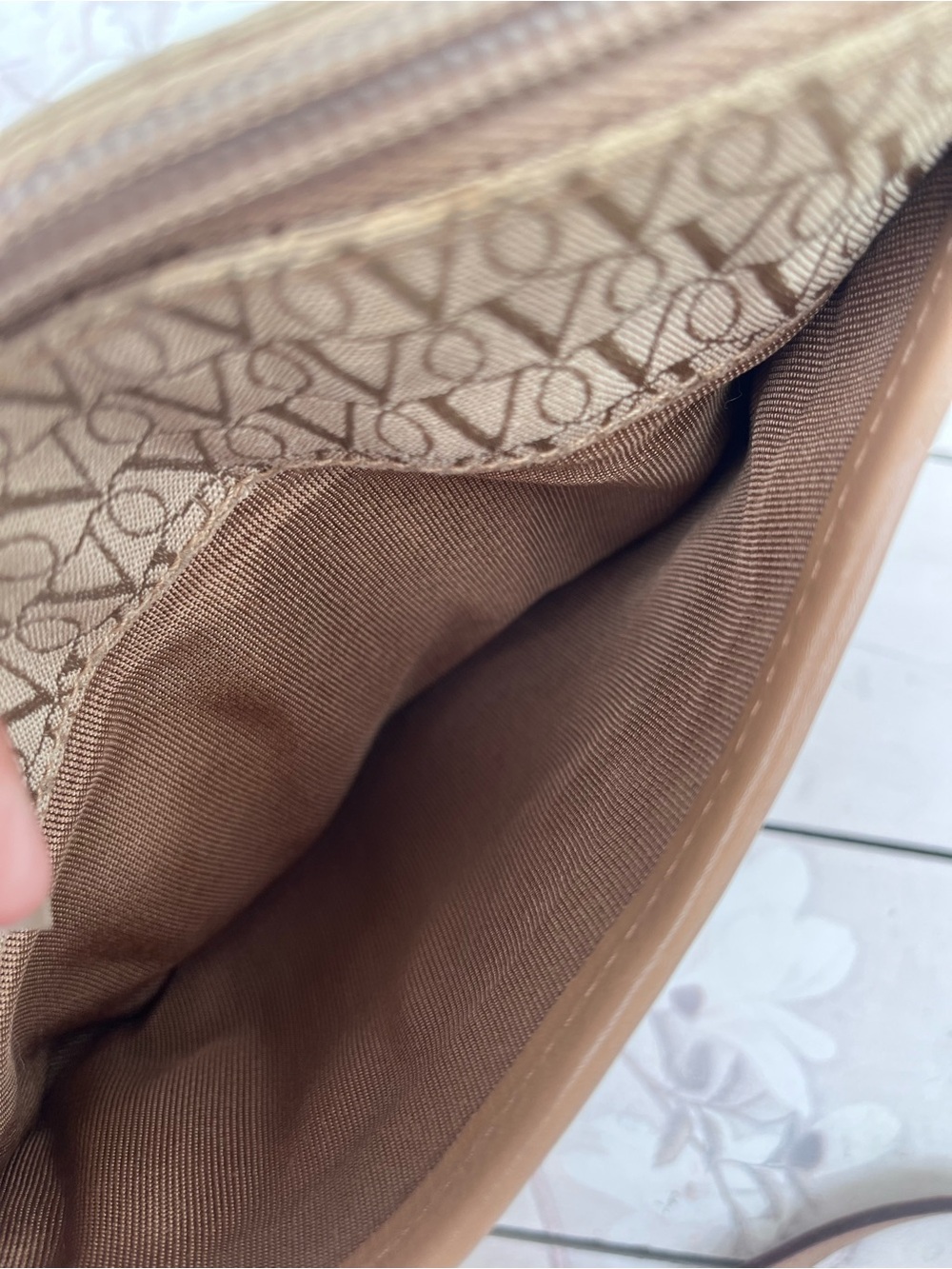 Valentino Garavani Brown Beige Monogram Crossbody Bag - Picture 5 of 11